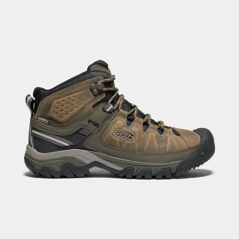 Botas De Montaña Keen Targhee III Waterproof Mid Para Hombre Verde Oliva/Negros - Botas Keen Mexico